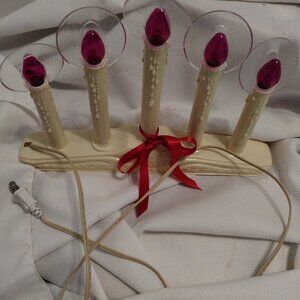 Christmas 5 light plastic candle